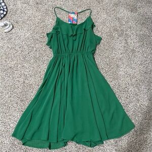 Double Zero Emerald Green Kids Dress